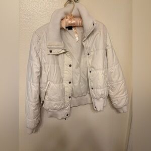 LEI white puffer jacket